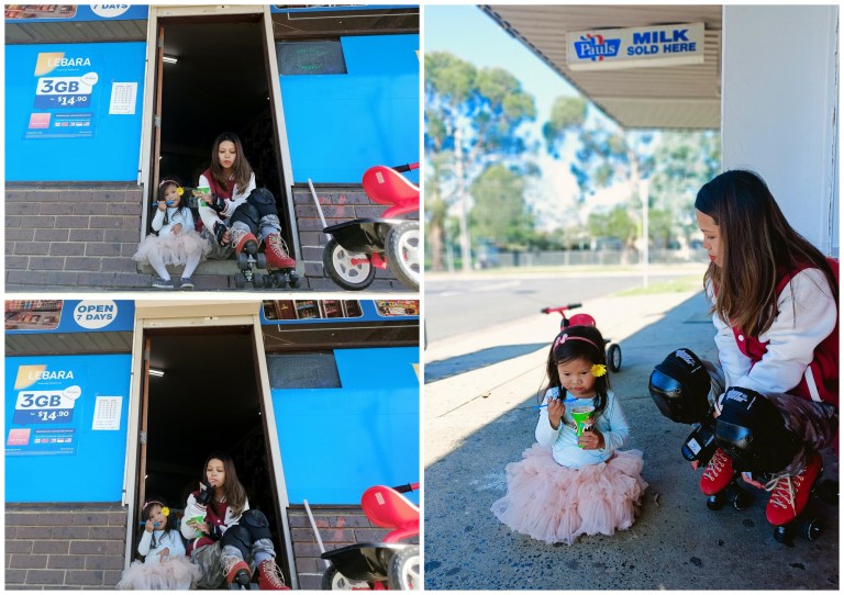 skating around the block